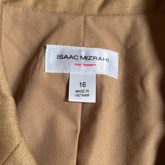 Isaac Mizrahi size 16 camel blazer classic blazer NWOT - Picture 8 of 12